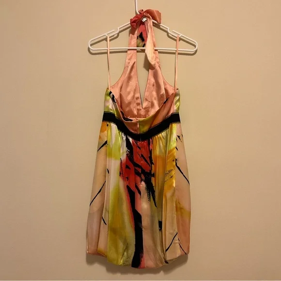 BCBG Silk bubble halter dress - Picture 6 of 9